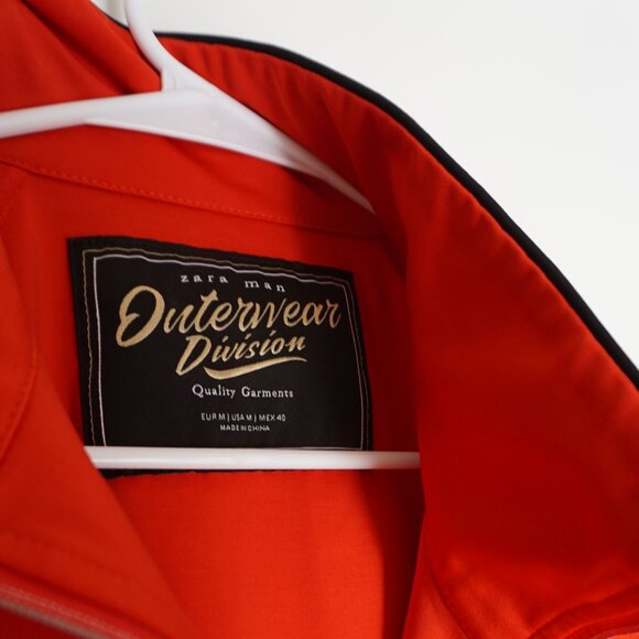 ZARA mens Red zip up sweater - Picture 3 of 5